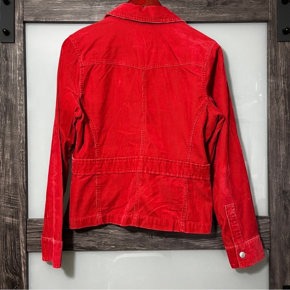 Old Navy Vintage 90's/Y2K Women's Large Red Corduroy Jacket Western Chores - Picture 4 of 7